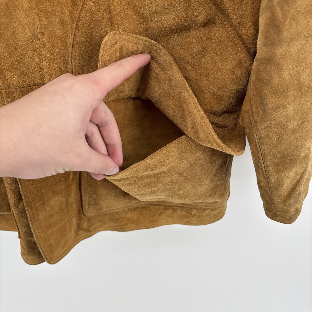 VTG Golden Bear Jacket Mens Large Suede Leather Corduroy Collar Made USA - Picture 8 of 12